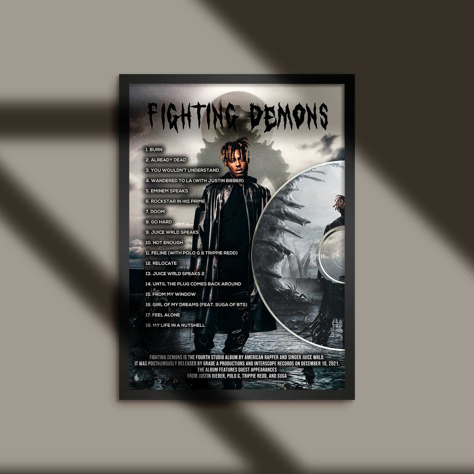 Juice Wrld - Fighting Demons Album Cover Poster